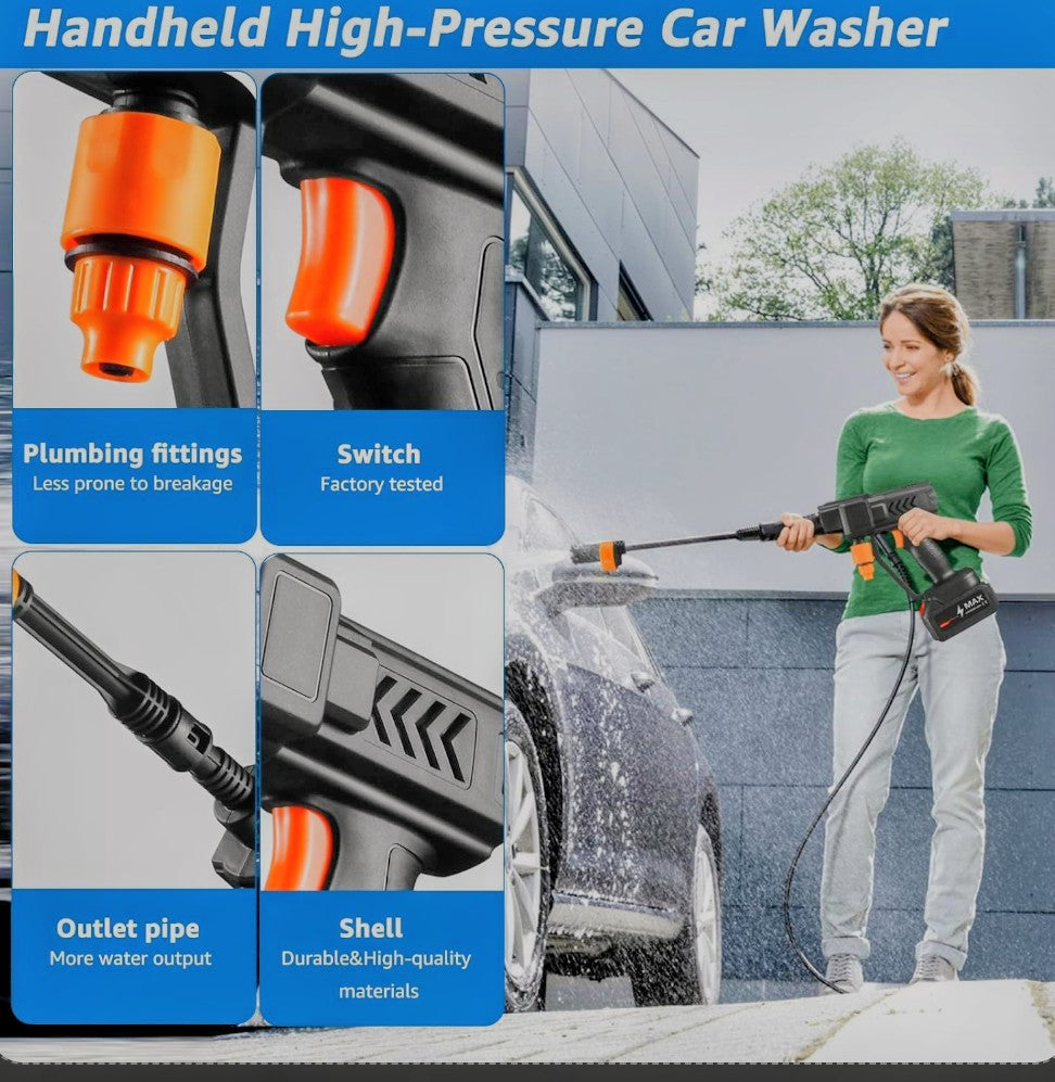 High-Pressure Wireless Car Washer Gun
